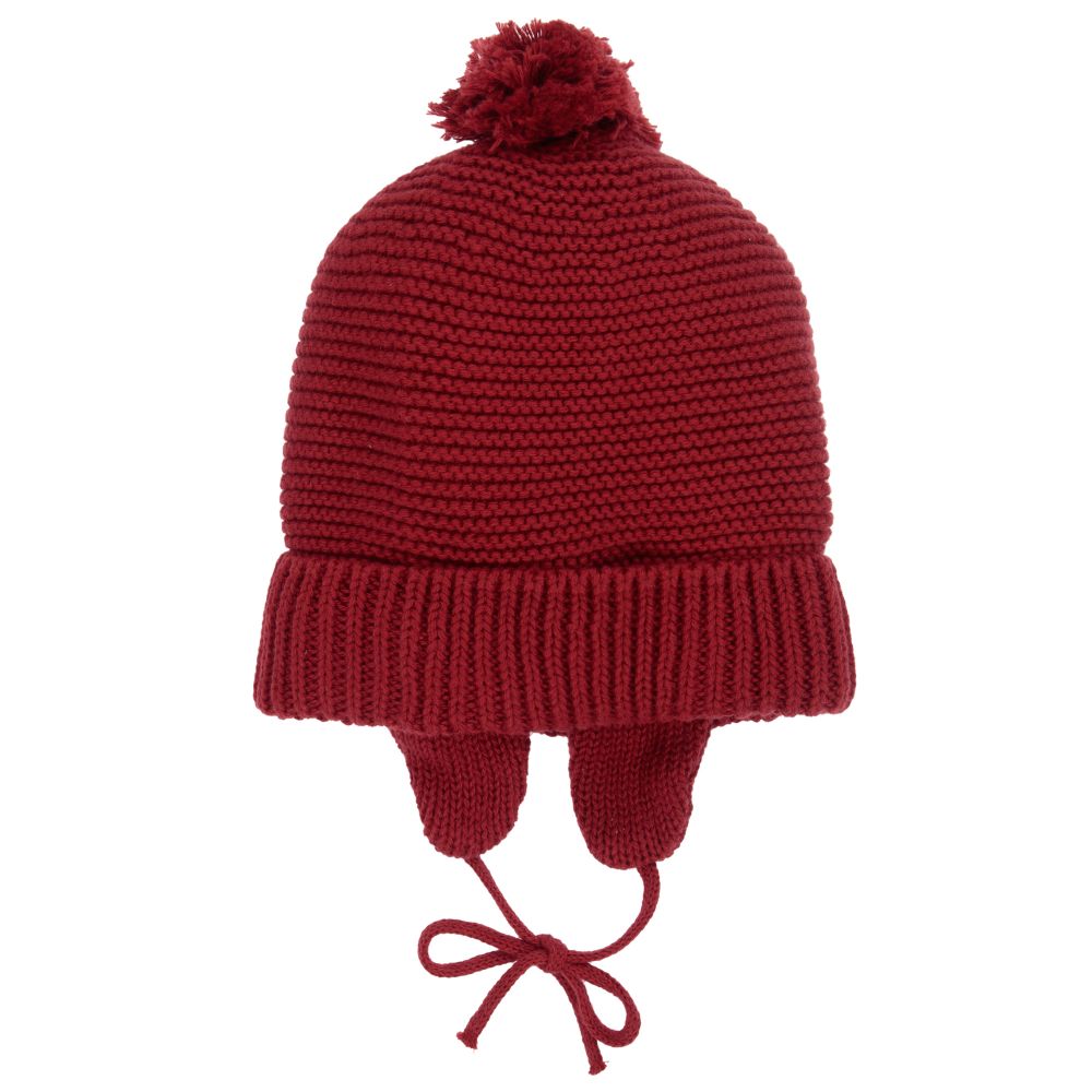 Laranjinha-Red Knitted Baby Hat | Childrensalon Outlet