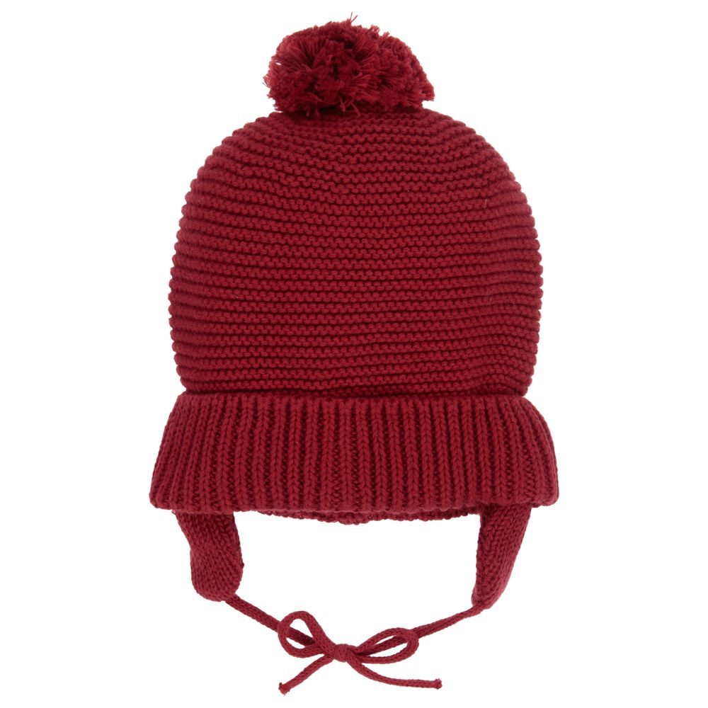 Laranjinha-Red Knitted Baby Hat | Childrensalon Outlet