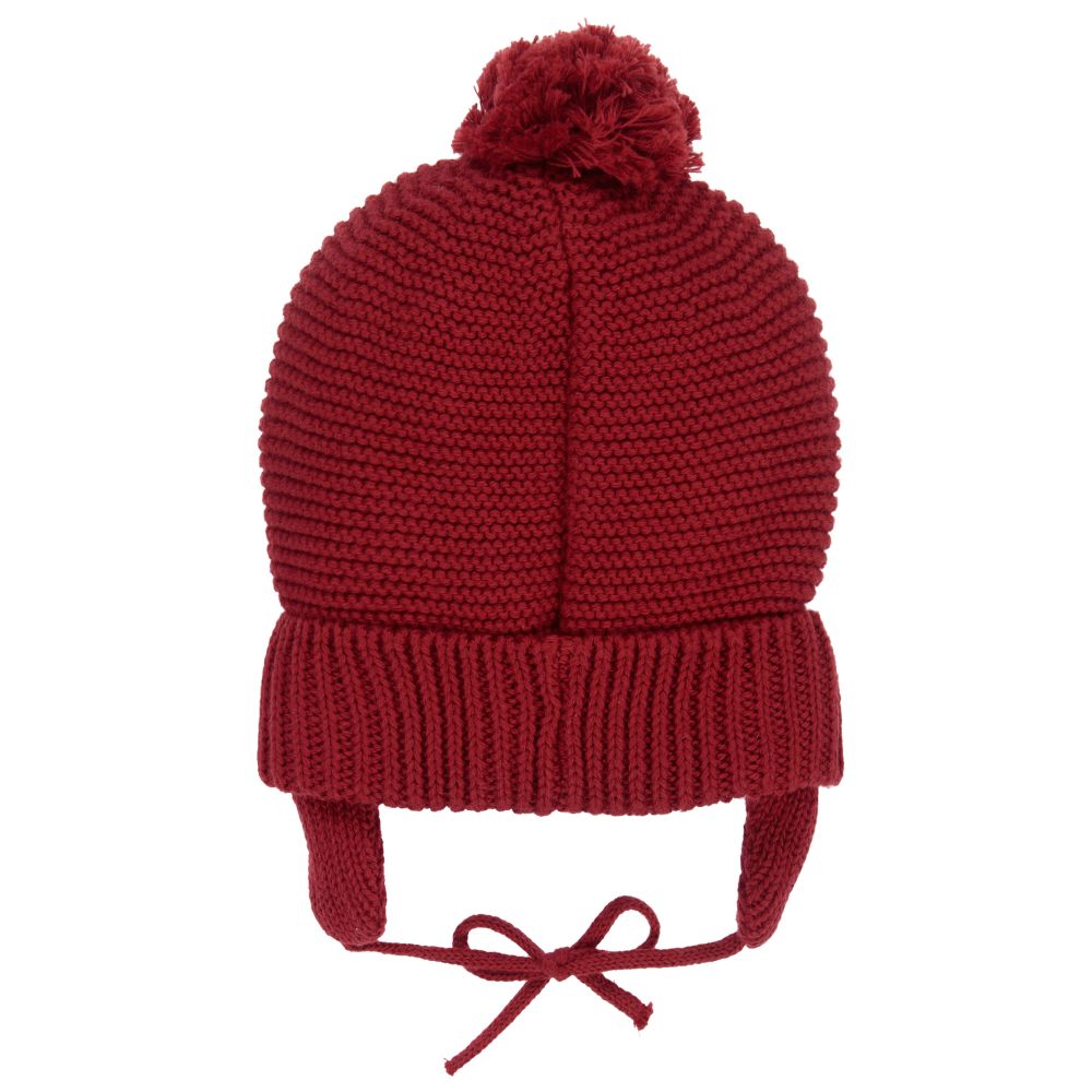 Laranjinha-Red Knitted Baby Hat | Childrensalon Outlet