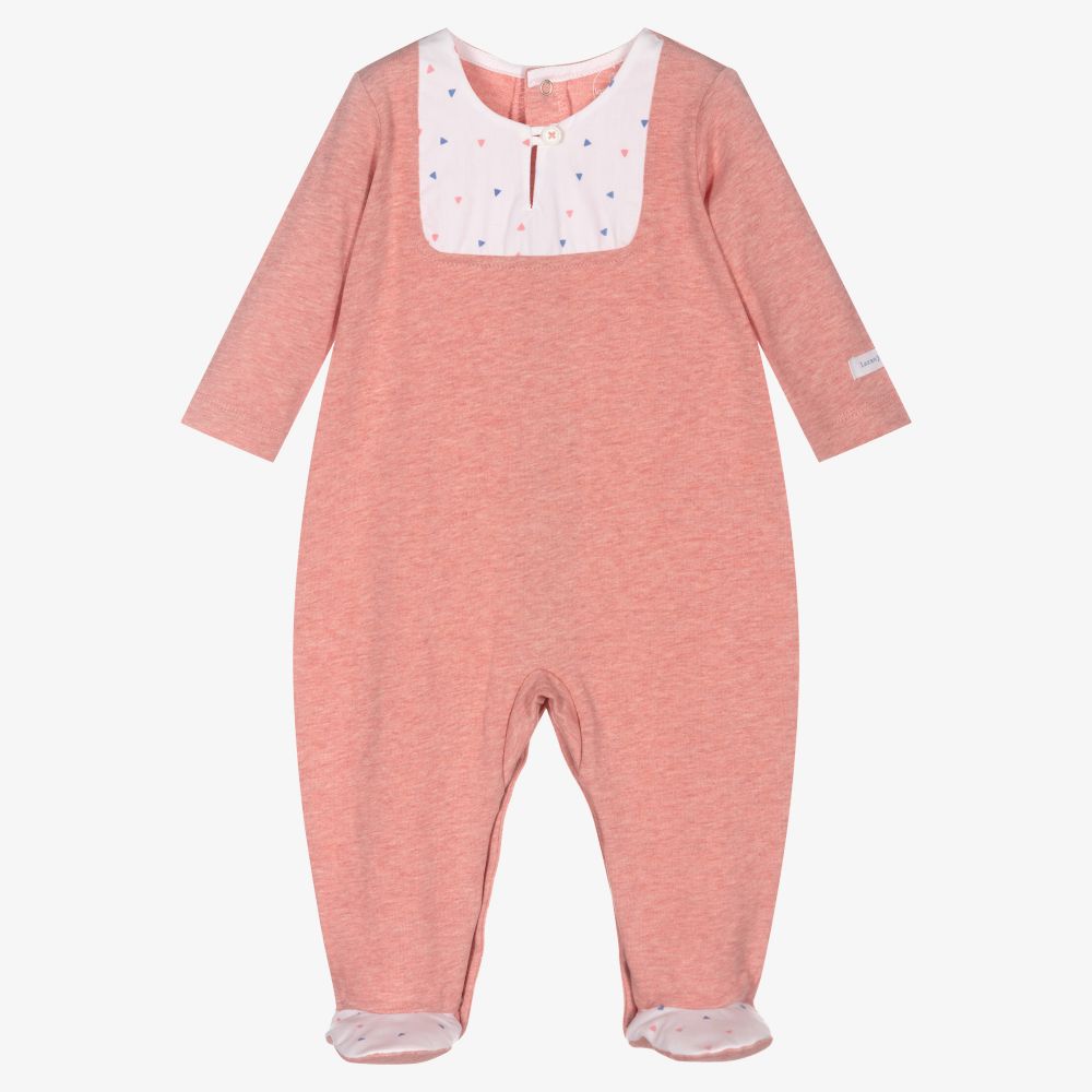 Laranjinha - Red Marl Cotton Babygrow | Childrensalon