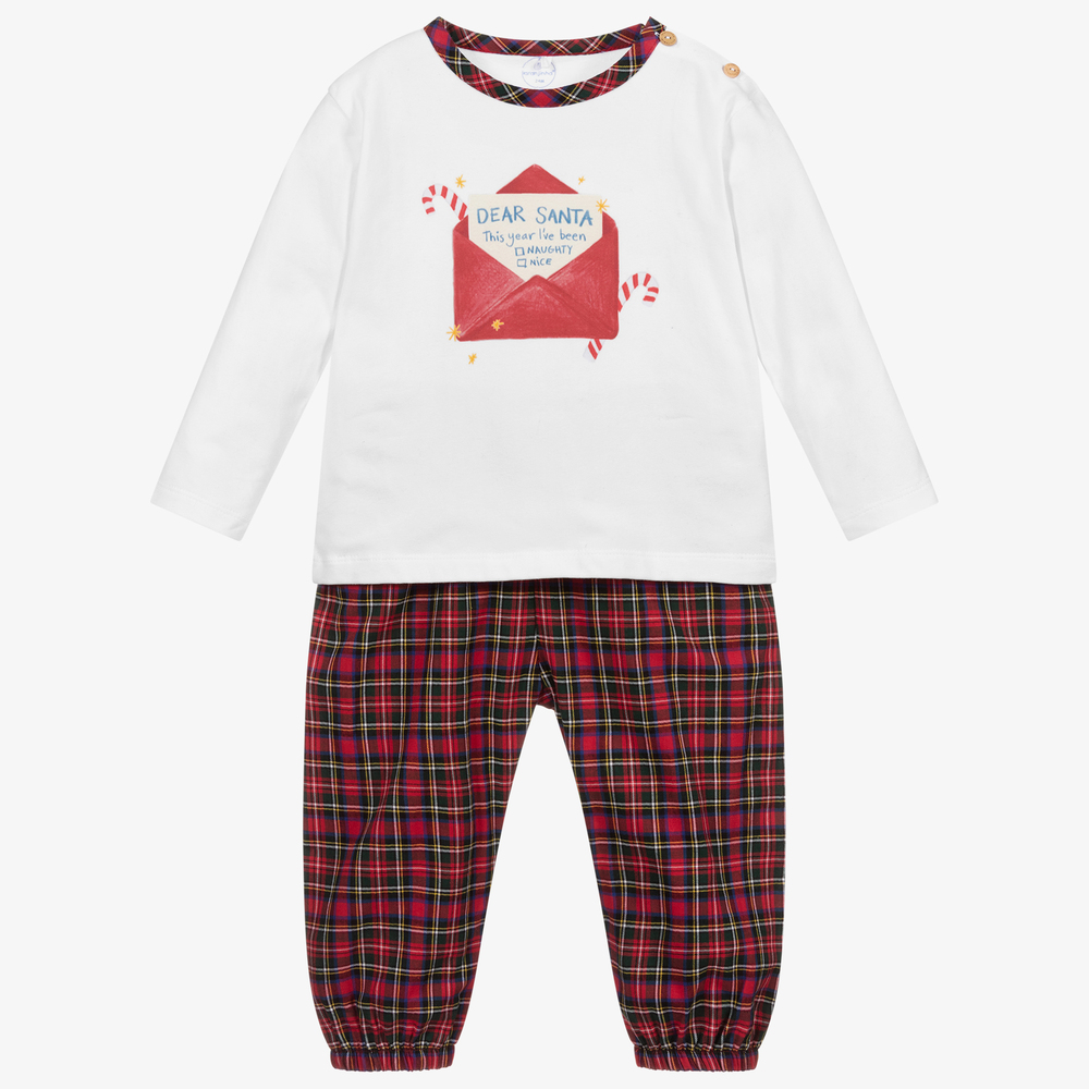 Laranjinha - Red Tartan Christmas Pyjamas | Childrensalon