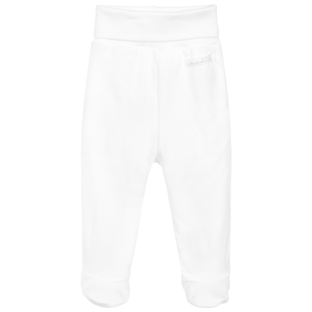 Laranjinha - Белые хлопковые брюки для малышей | Childrensalon