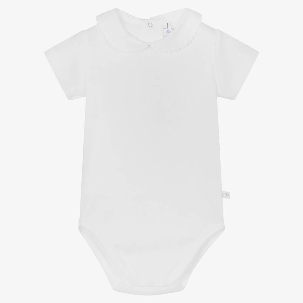 Laranjinha-White Cotton Bodysuit | Childrensalon Outlet