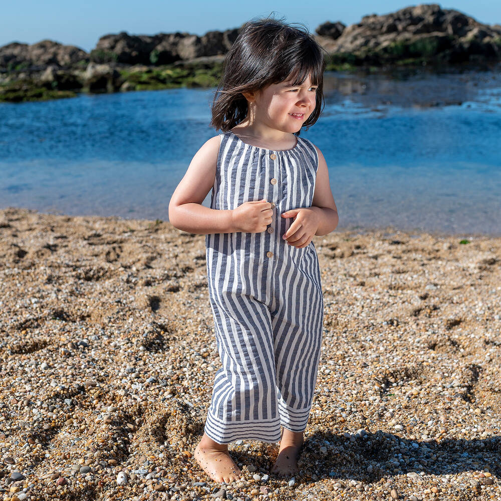 Laranjinha-Бело-синий комбинезон | Childrensalon Outlet