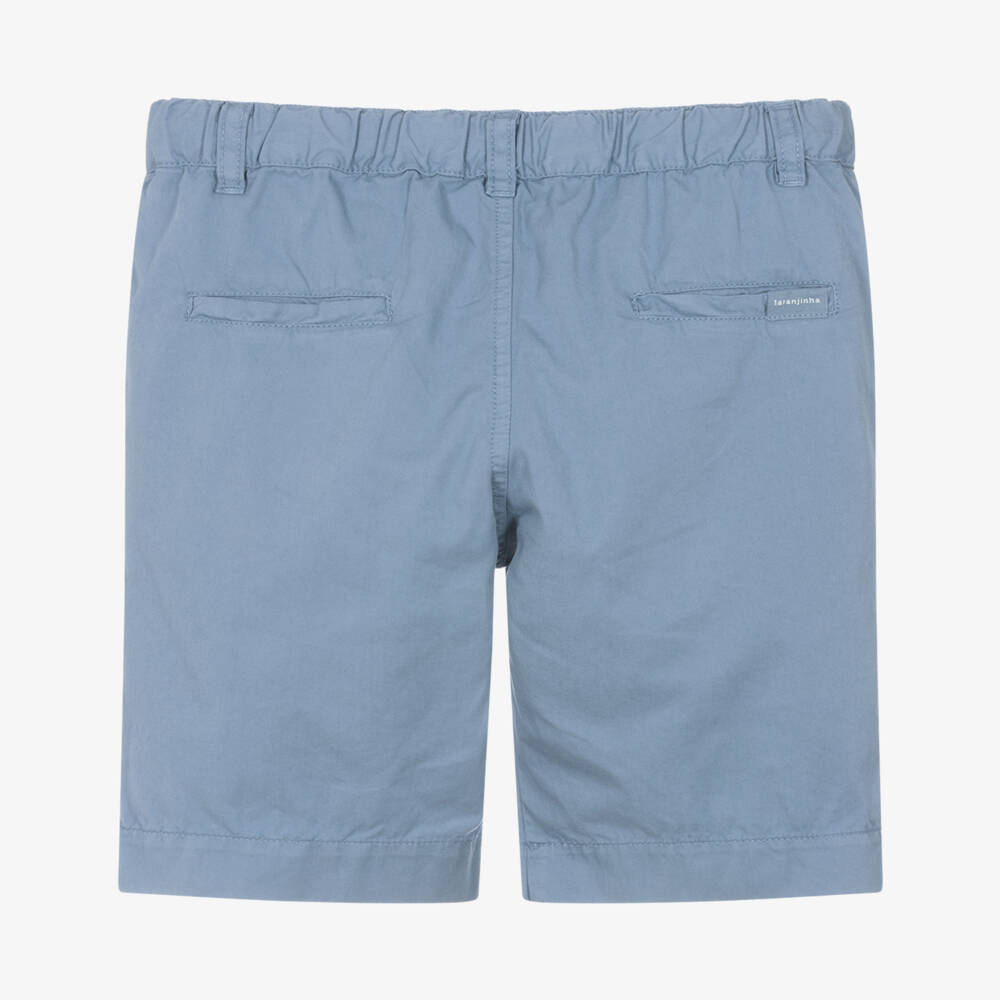 Laranjinha-Young Boys Azure Twill Shorts | Childrensalon Outlet