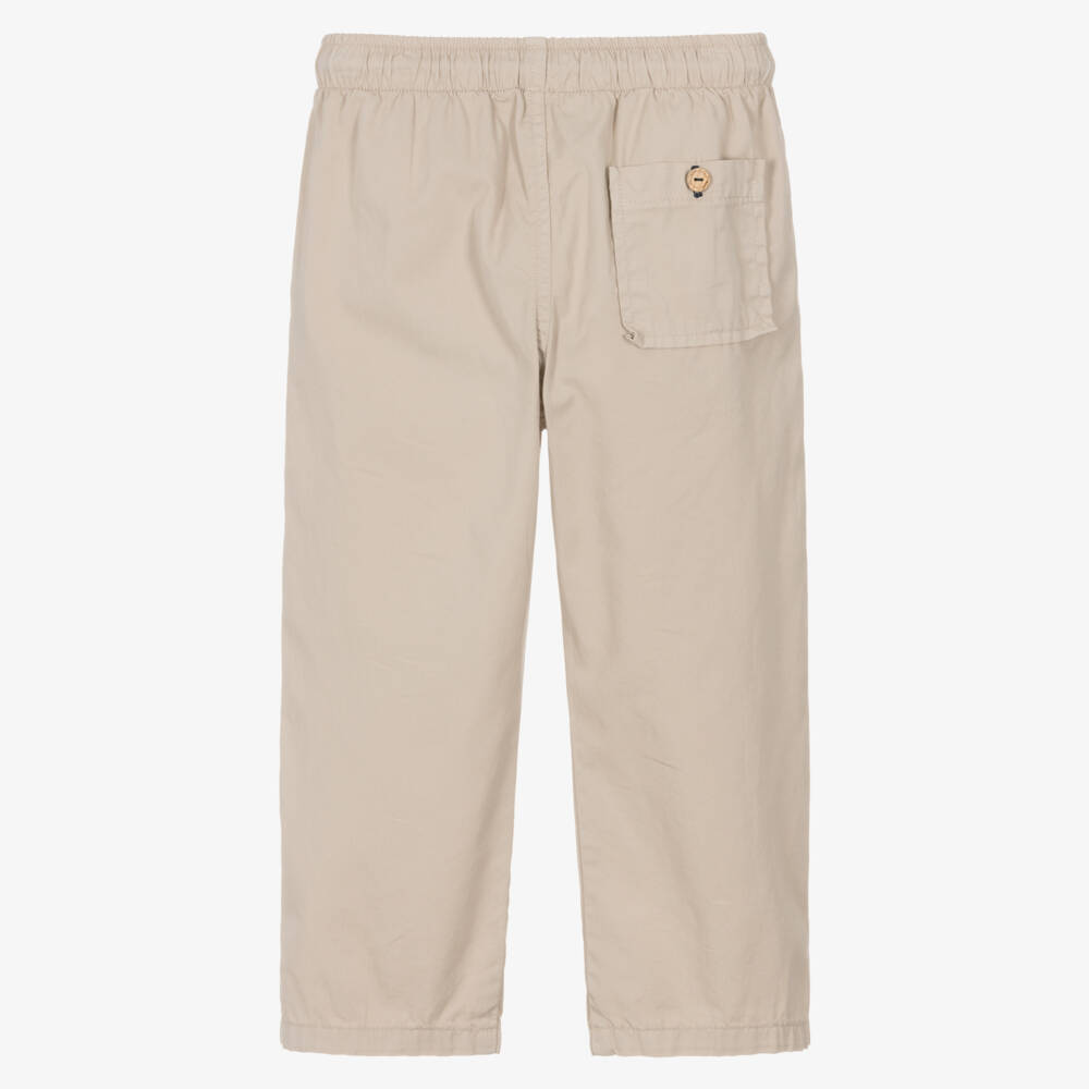Laranjinha-Young Gentlemen's Beige Cotton Pants | Childrensalon Outlet