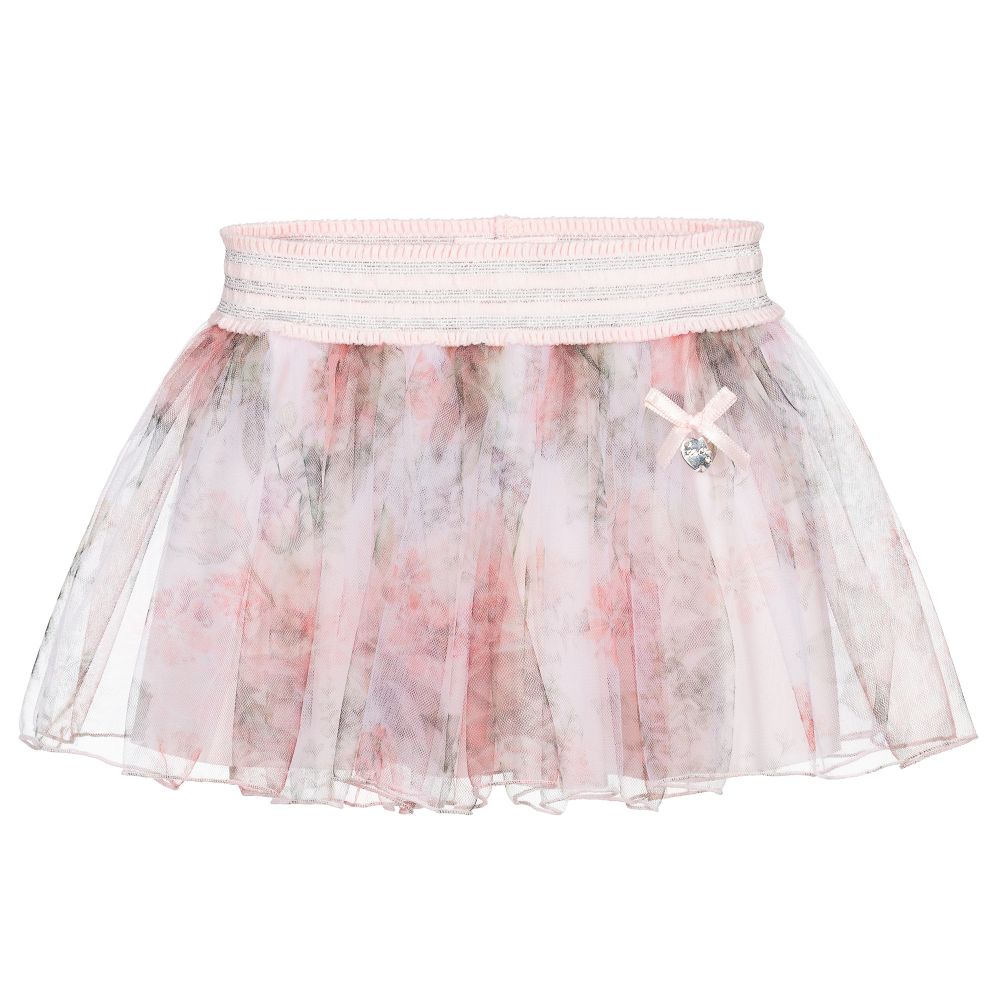 Le Chic - Baby Girls Floral Tulle Skirt  | Childrensalon