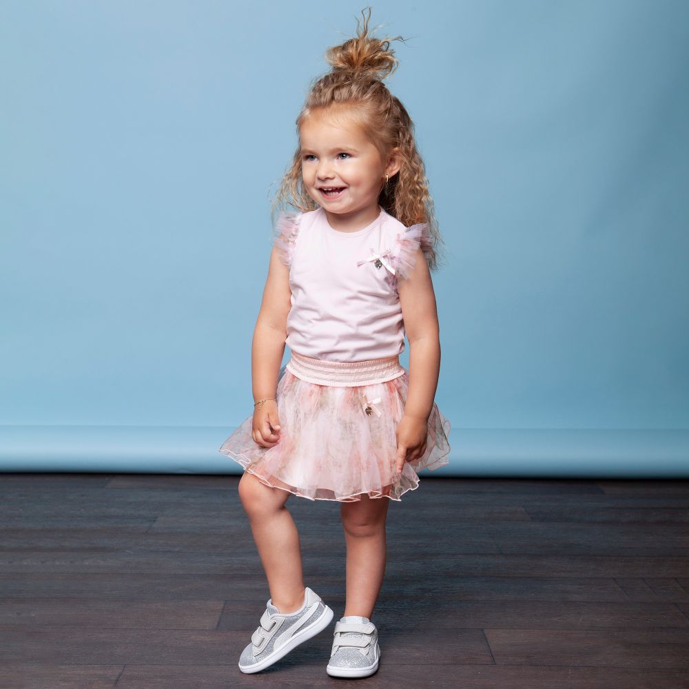 Le Chic Baby Girls Floral Tulle Skirt Childrensalon Outlet