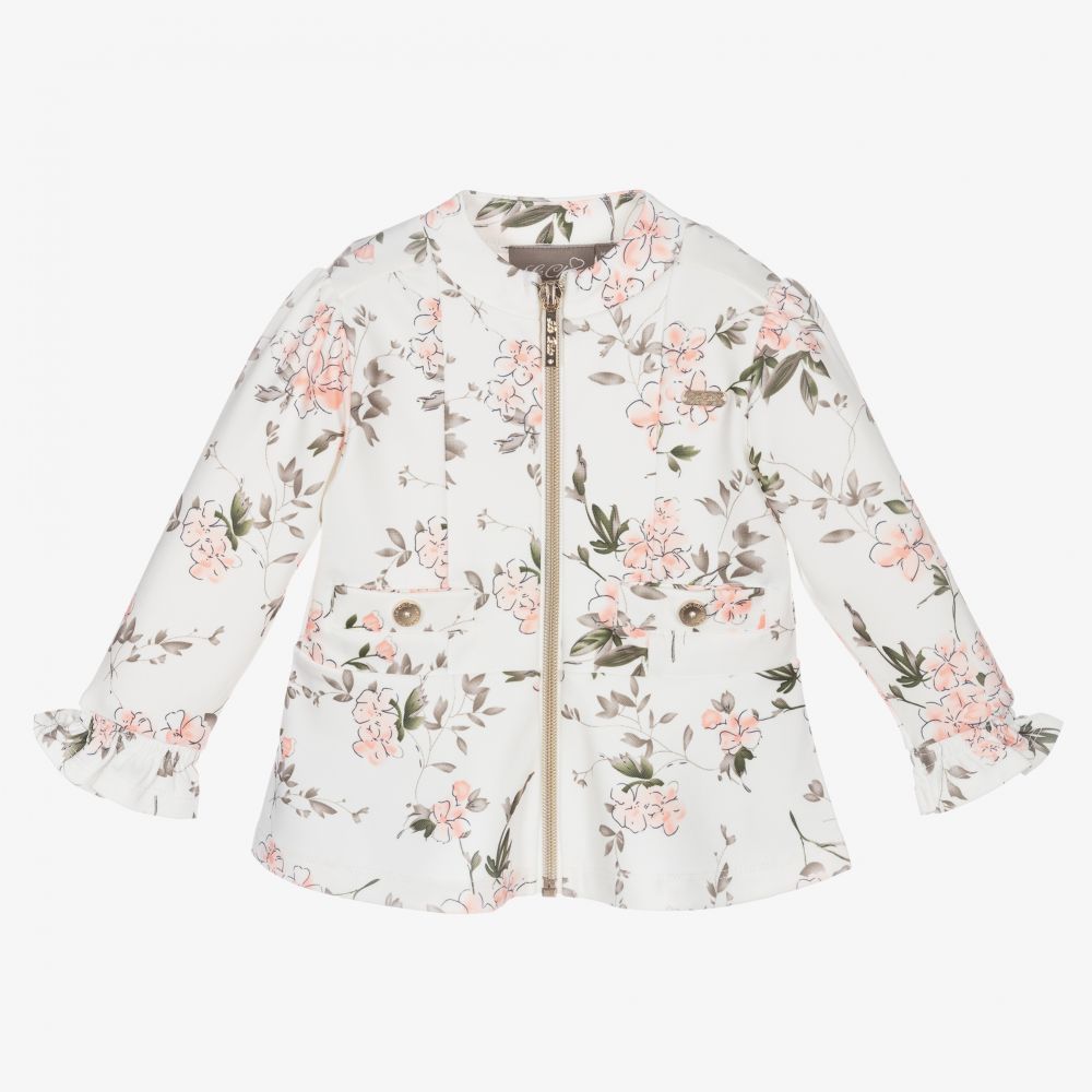 Le Chic Veste blanche et rose B b Childrensalon Outlet
