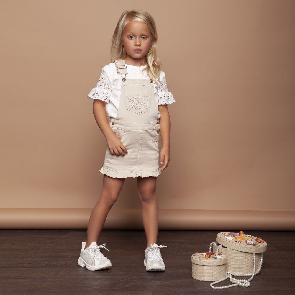 beige pinafore