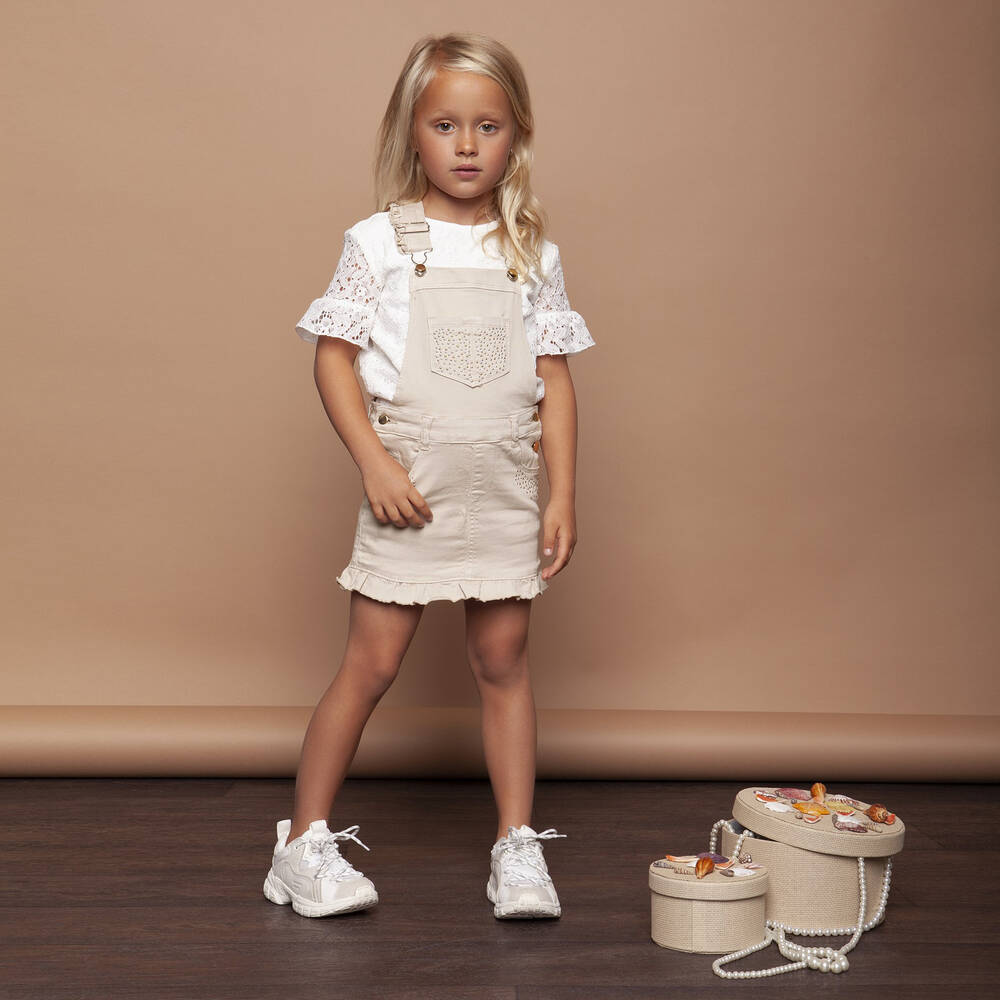 Le Chic-Бежевый джинсовый сарафан | Childrensalon Outlet
