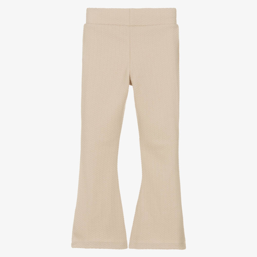 Le Chic-Beige Knit Trousers | Childrensalon Outlet
