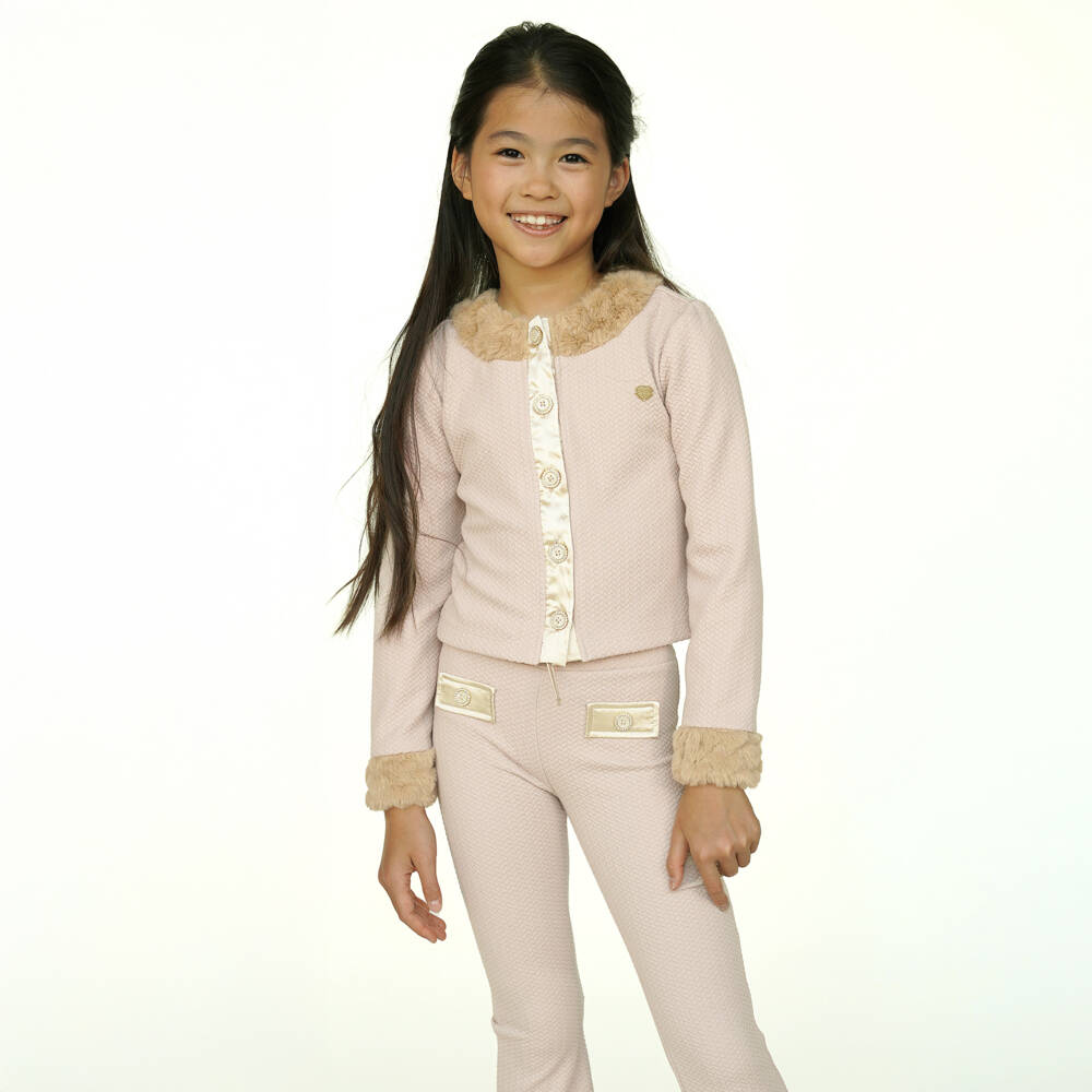 Le Chic-Beige Knit Trousers | Childrensalon Outlet