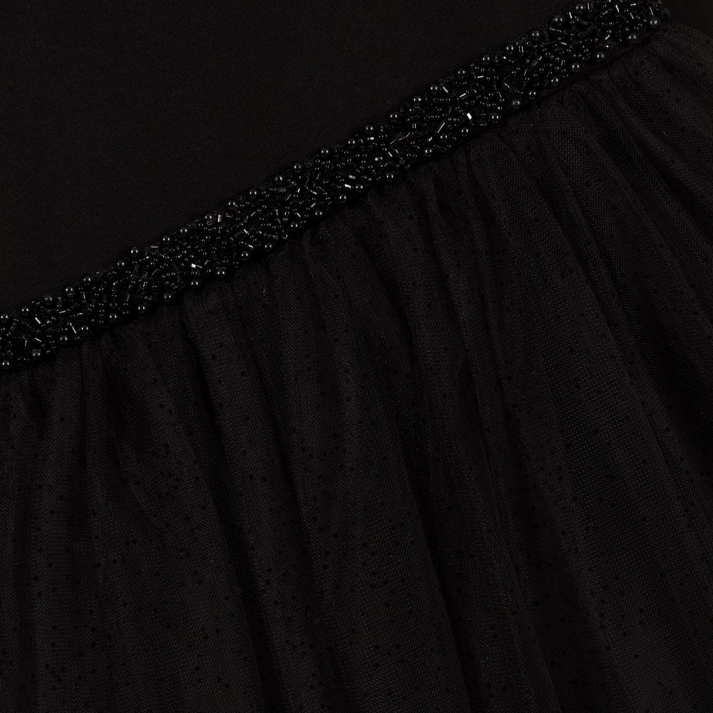 Le Chic-Черное платье из тюля и джерси | Childrensalon Outlet