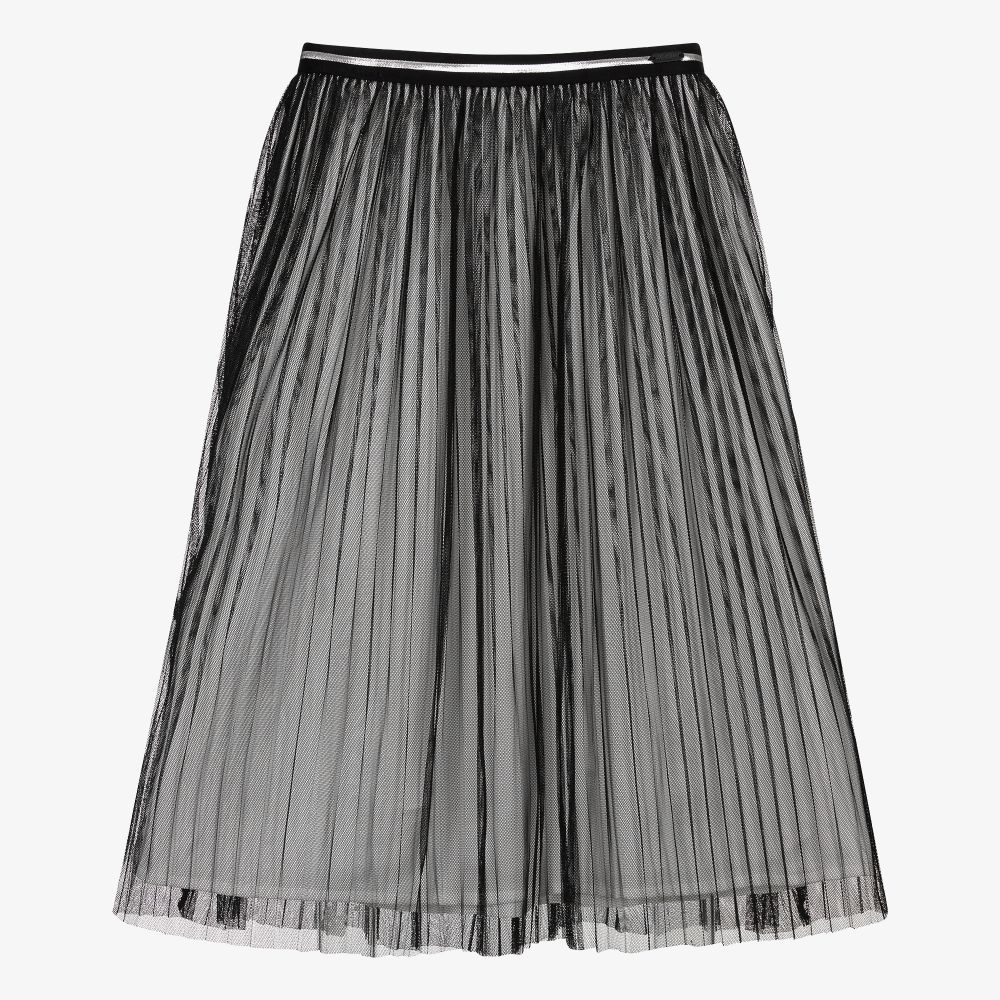 Le Chic - Black & White Pleated Skirt | Childrensalon