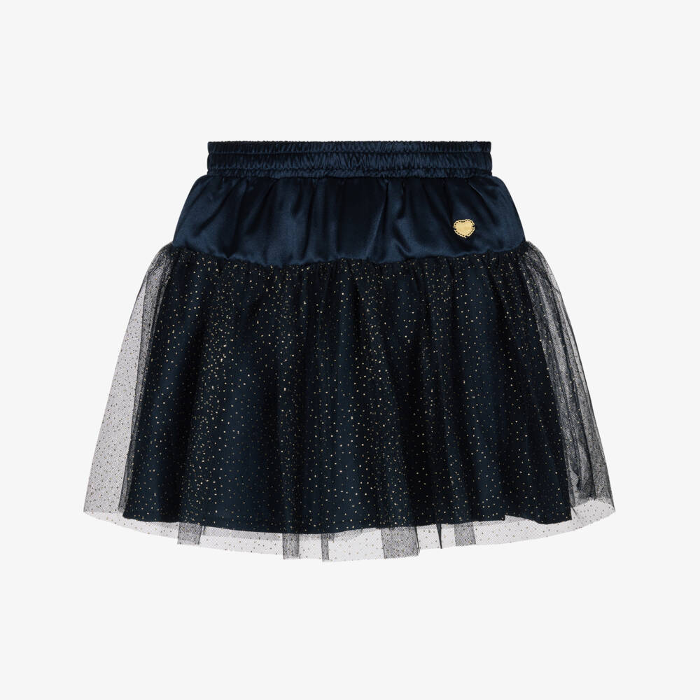 Le Chic-Blue Butterfly Ruffle Skirt | Childrensalon Outlet