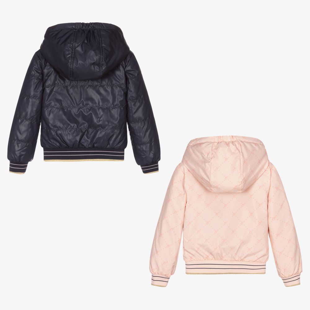 Le Chic-Blue & Pink Reversible Jacket | Childrensalon Outlet