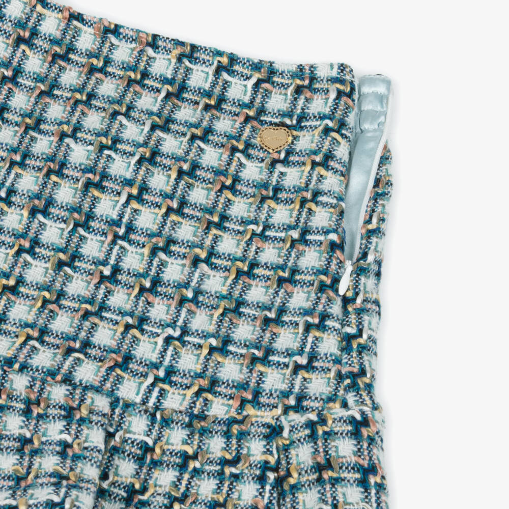Le Chic-Blue Tweed Skirt | Childrensalon Outlet