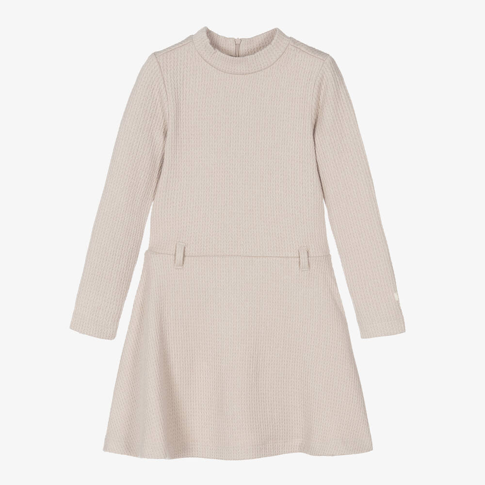 Le Chic-Бежевое трикотажное платье | Childrensalon Outlet