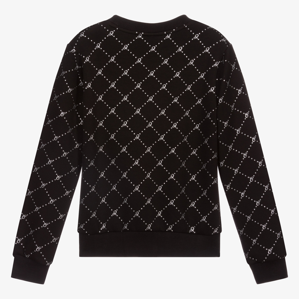 Le Chic-Girls Black Logo Sweatshirt | Childrensalon Outlet
