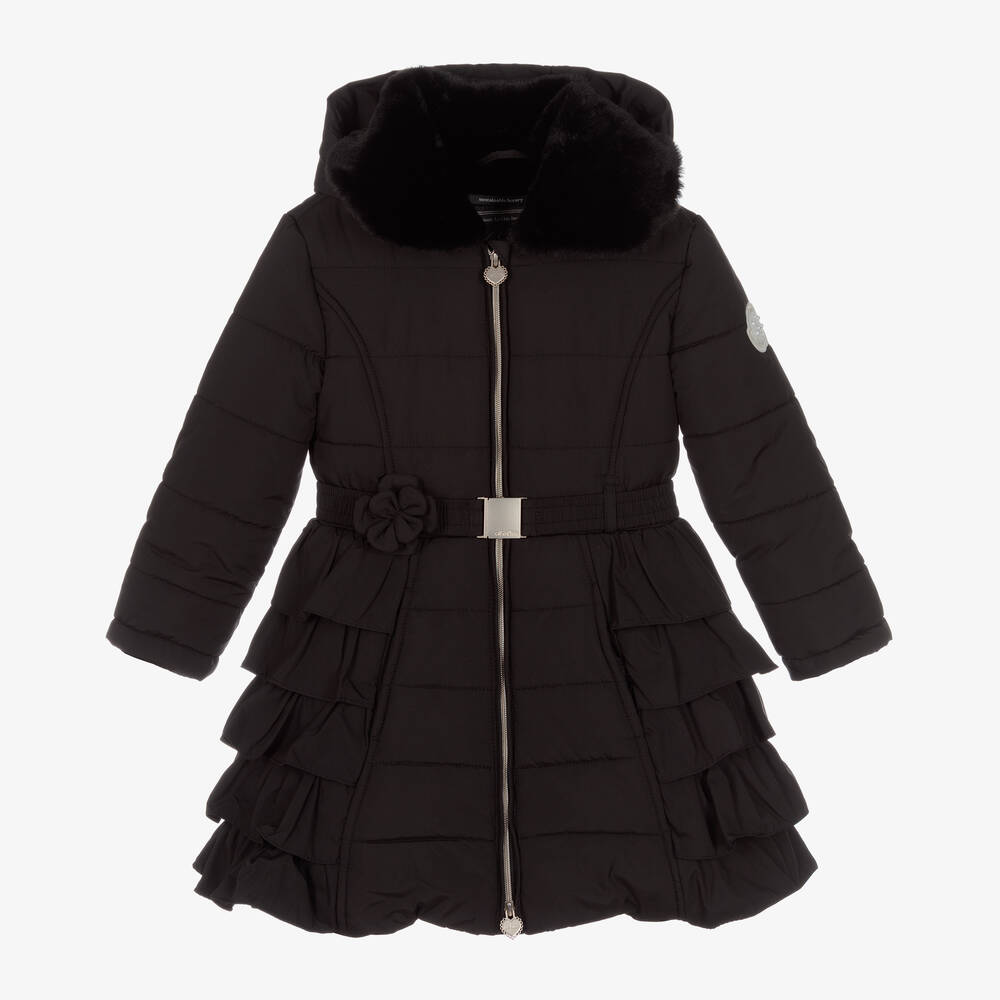 Le Chic - Girls Black Puffer Coat | Childrensalon