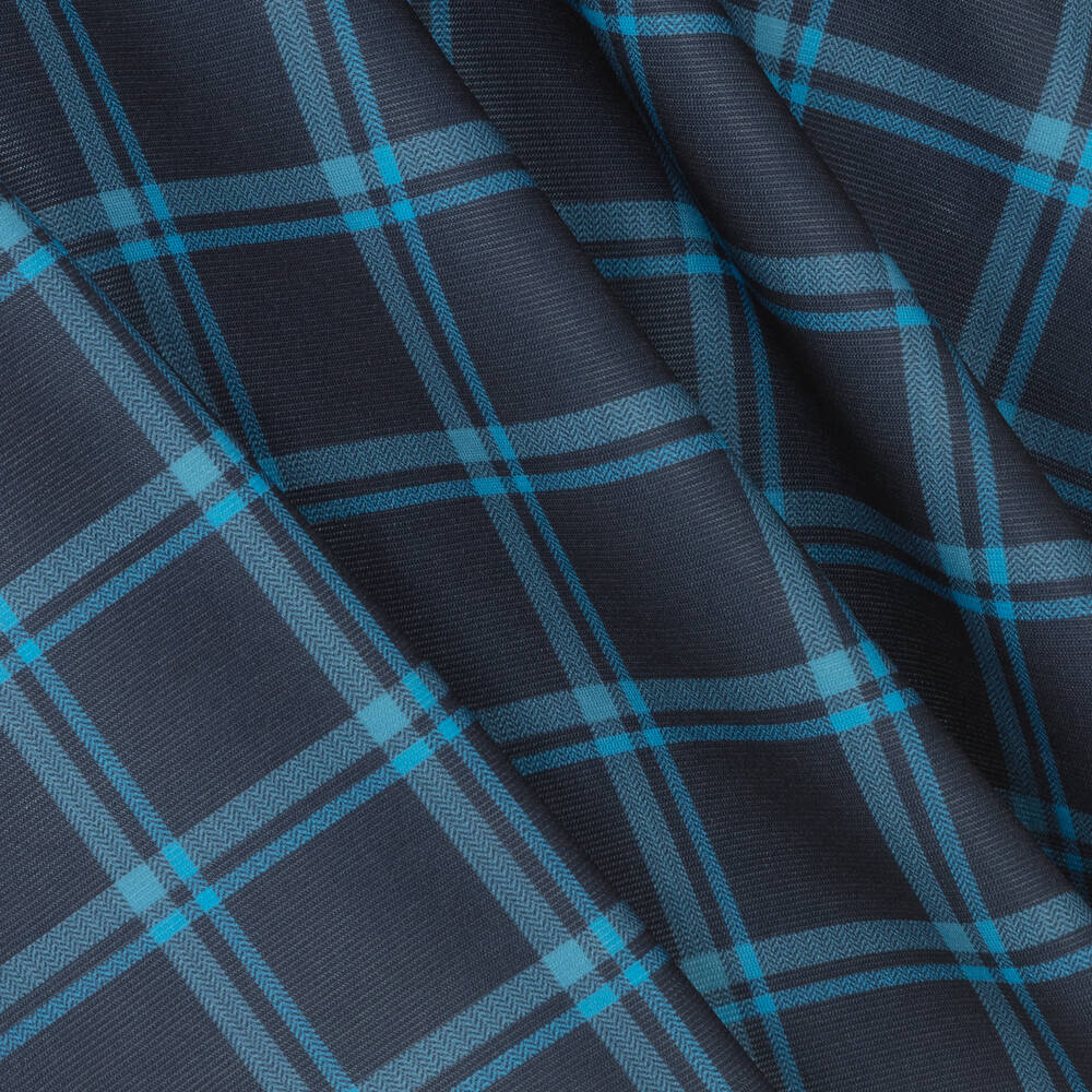 Le Chic-Синее платье в клетку для девочек | Childrensalon Outlet