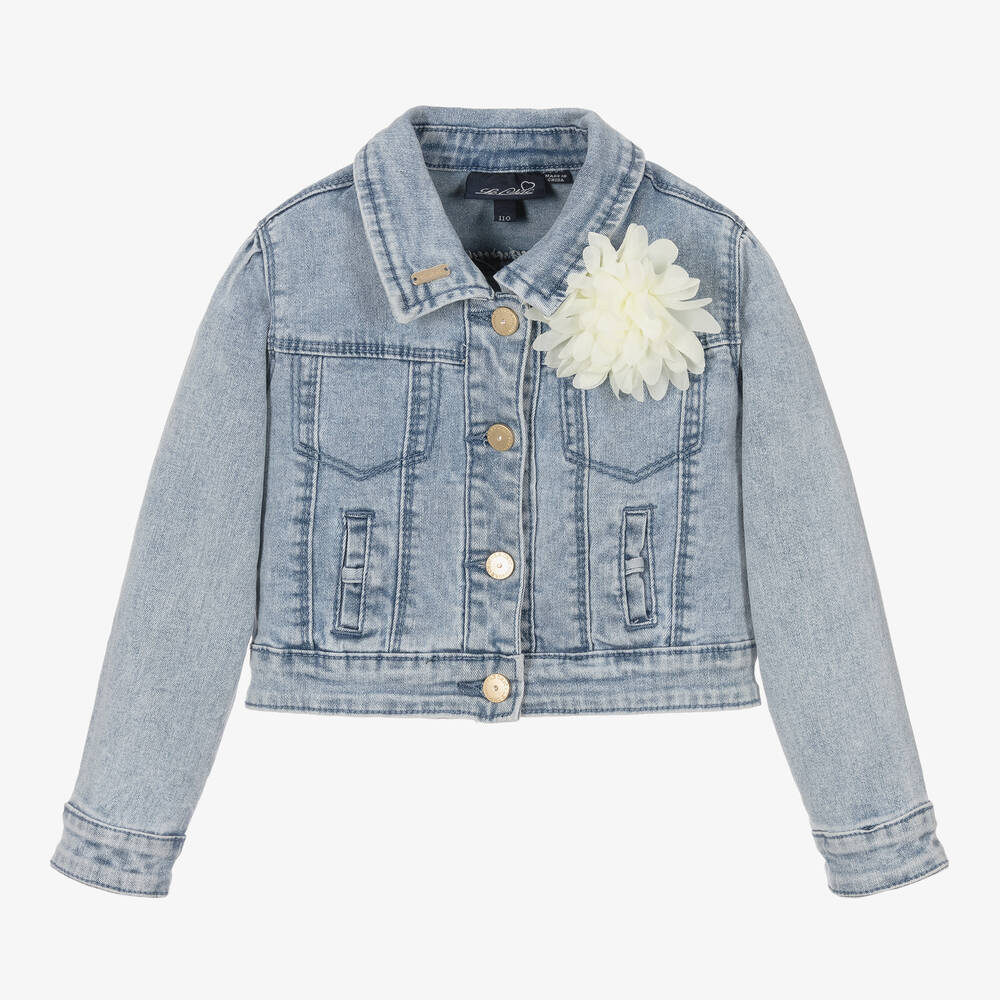 Le Chic - Veste en jean bleue Fille | Childrensalon