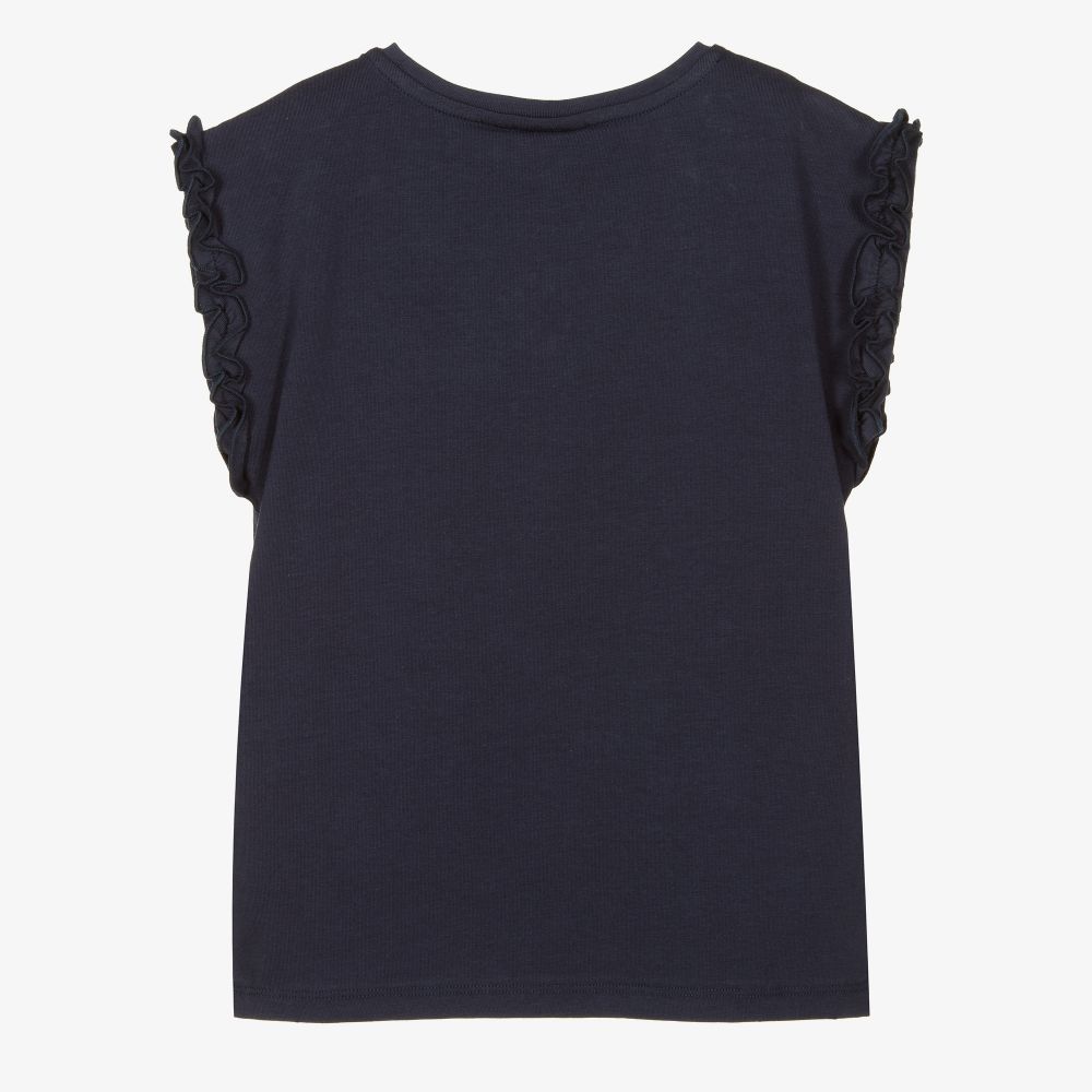 Le Chic-Синяя футболка со стразами для девочек | Childrensalon Outlet