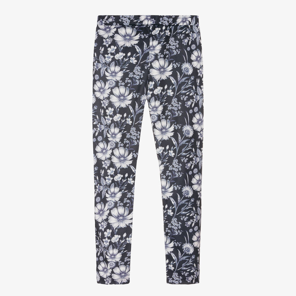 Le Chic-Girls Blue Floral Trousers | Childrensalon Outlet