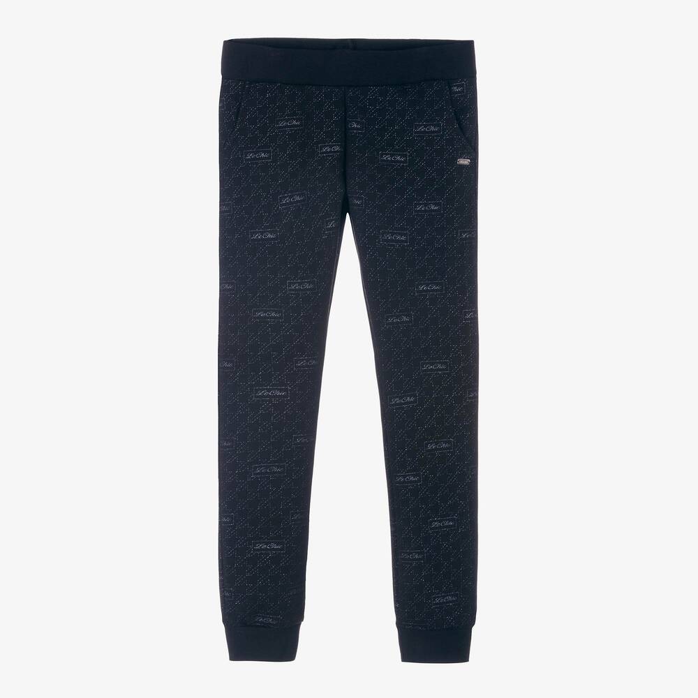 Le Chic - Blaue Glitzer-Jogginghose (M)  | Childrensalon