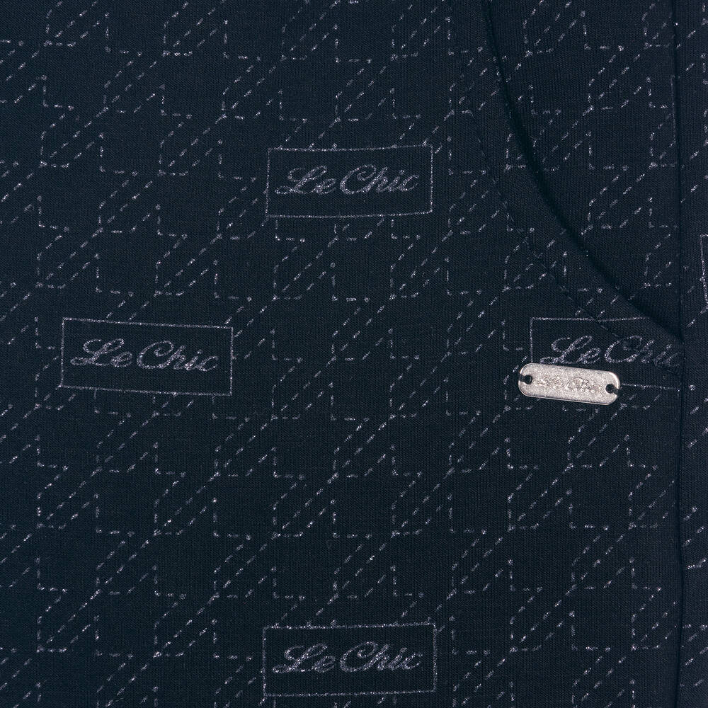 Le Chic-Girls Blue Glittery Joggers  | Childrensalon Outlet
