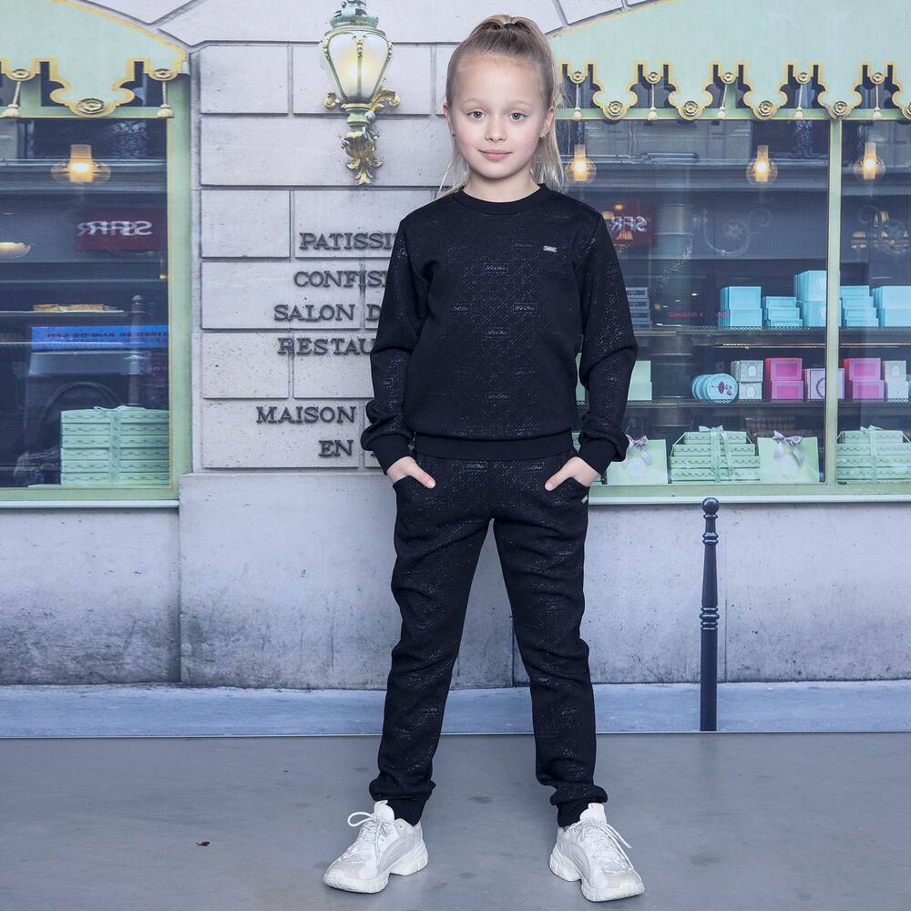 Le Chic-Girls Blue Glittery Sweatshirt | Childrensalon Outlet