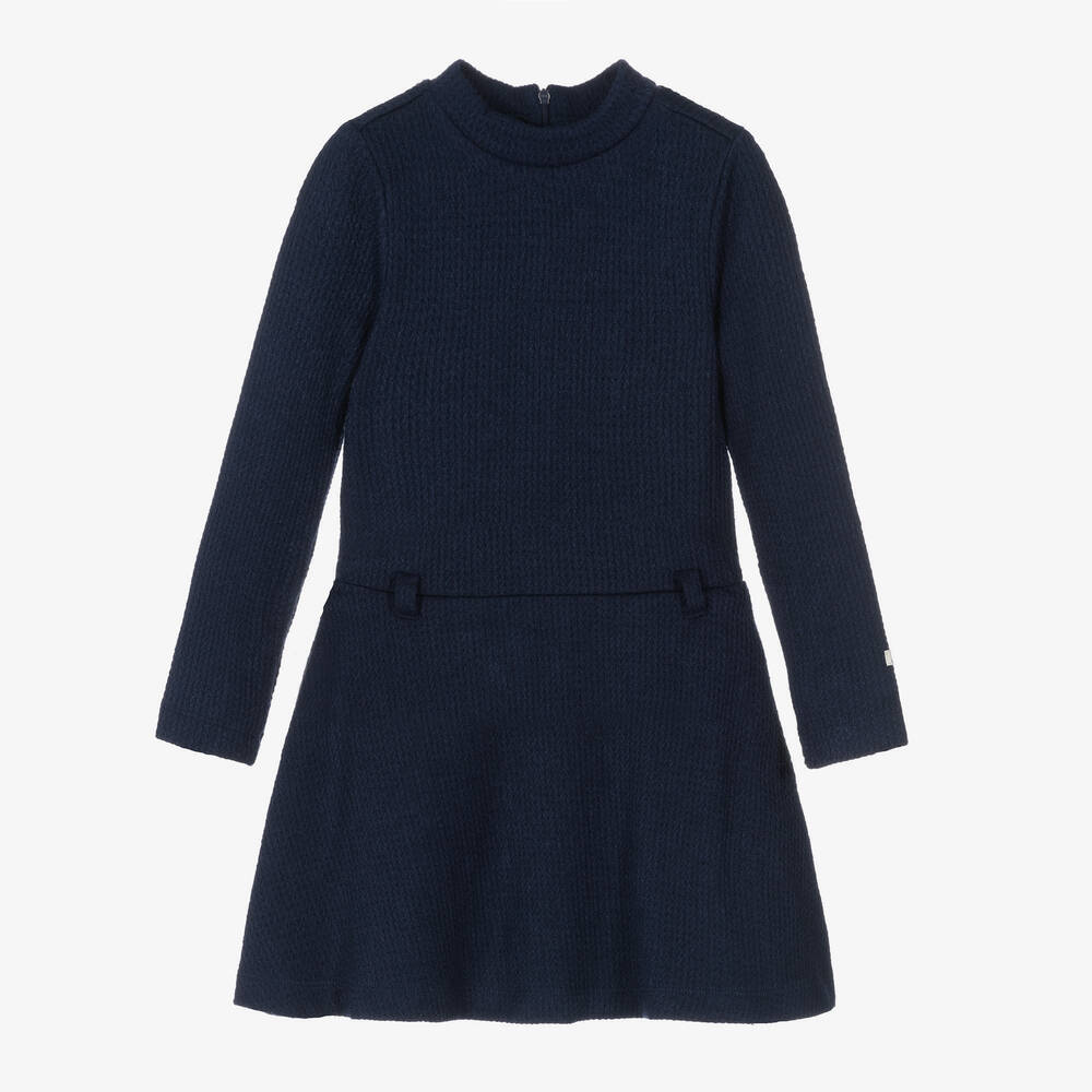 Le Chic-Синее трикотажное платье для девочек | Childrensalon Outlet