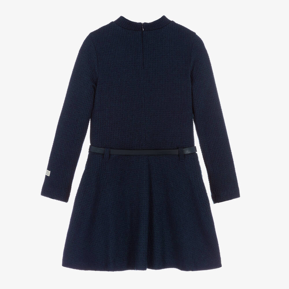 Le Chic-Синее трикотажное платье для девочек | Childrensalon Outlet