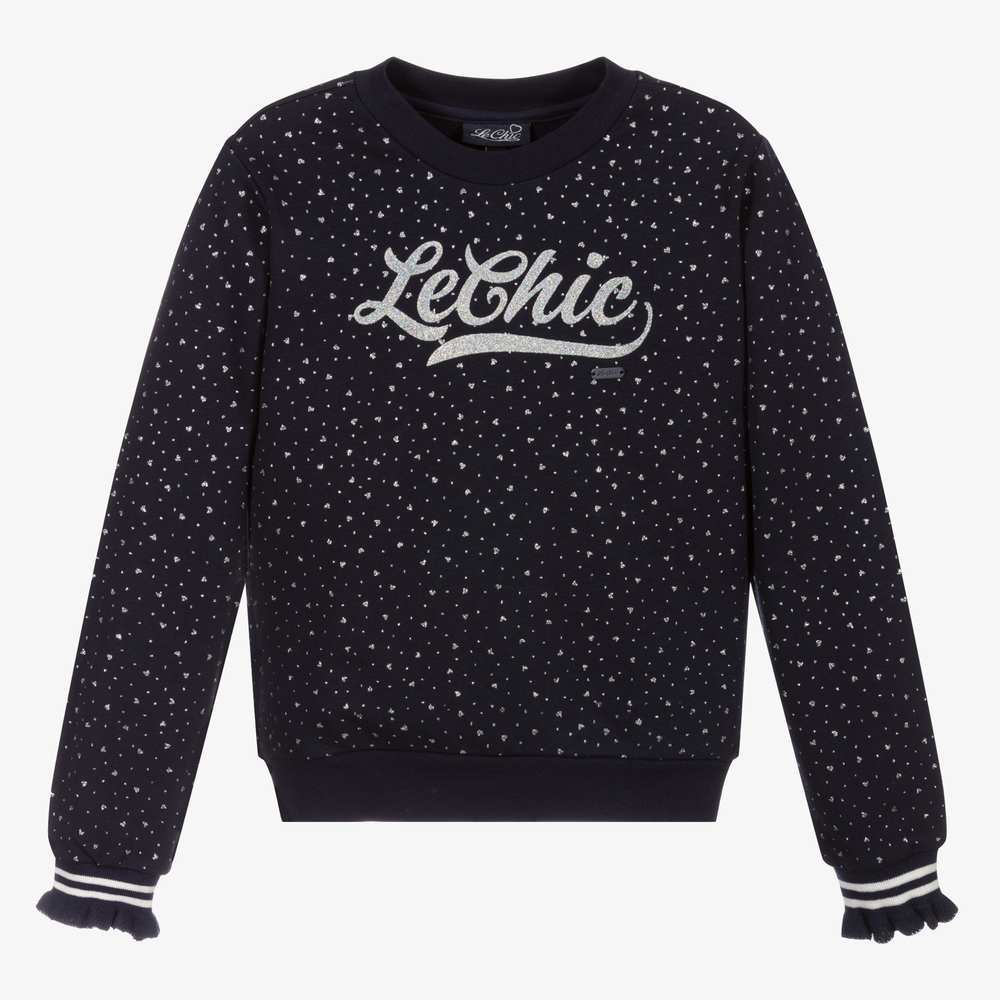 Le Chic - Sweat bleu Fille | Childrensalon