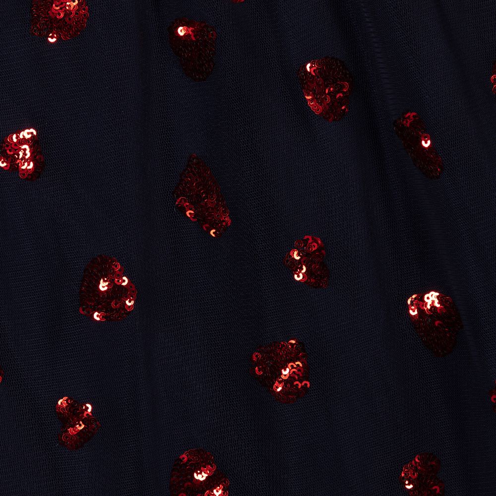 Le Chic-Синяя юбка с сердечками из пайеток для девочек | Childrensalon Outlet