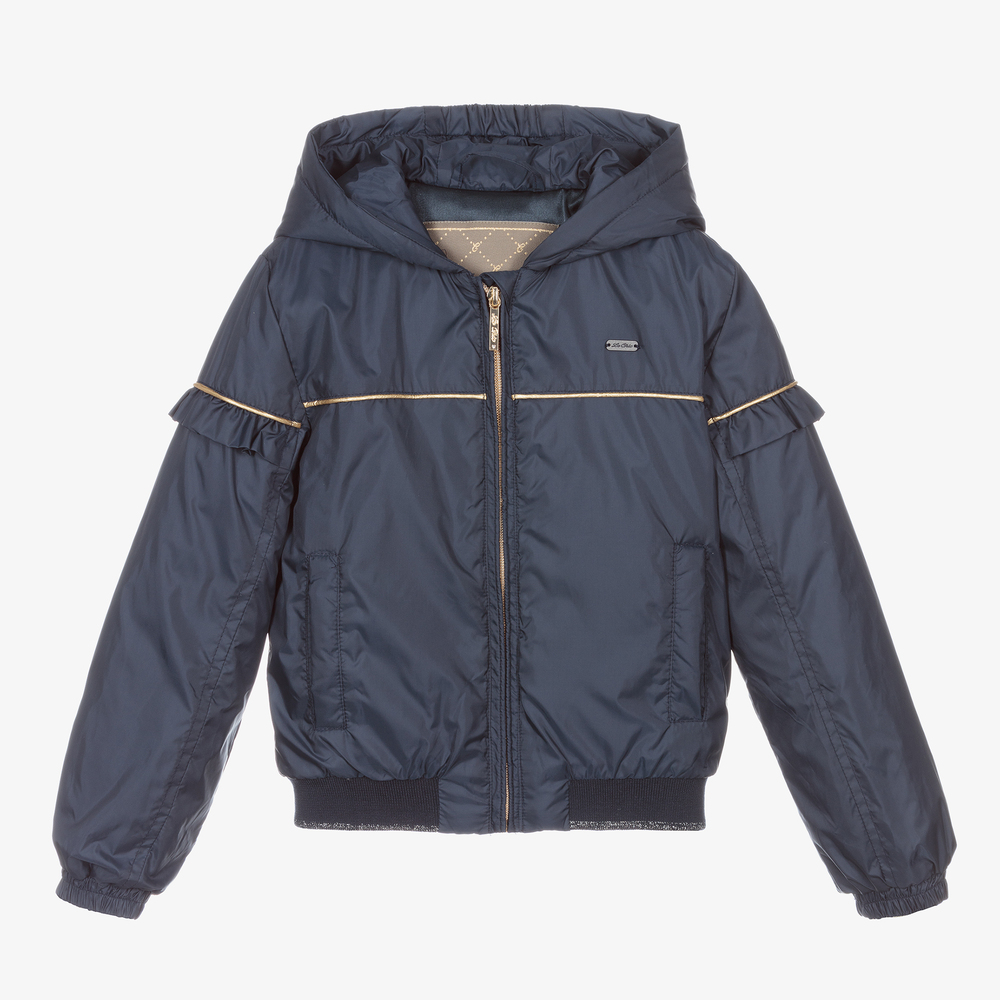 Le Chic - Girls Blue Windbreaker Jacket | Childrensalon