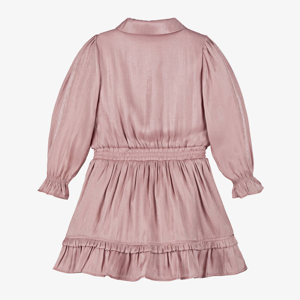 Le Chic-Girls Dusky Pink Satin Dress | Childrensalon Outlet
