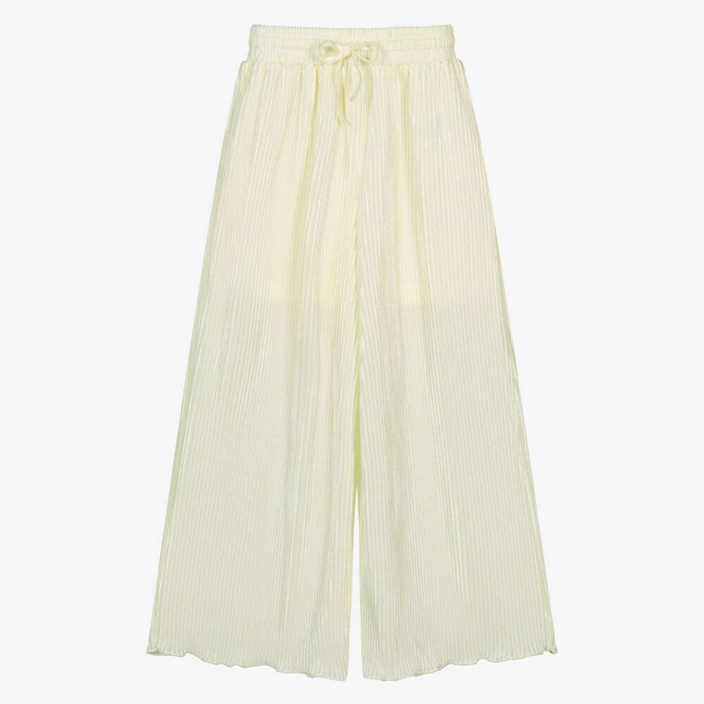 Le Chic-Элегантные кремовые расклешенные брюки для девочек | Childrensalon Outlet