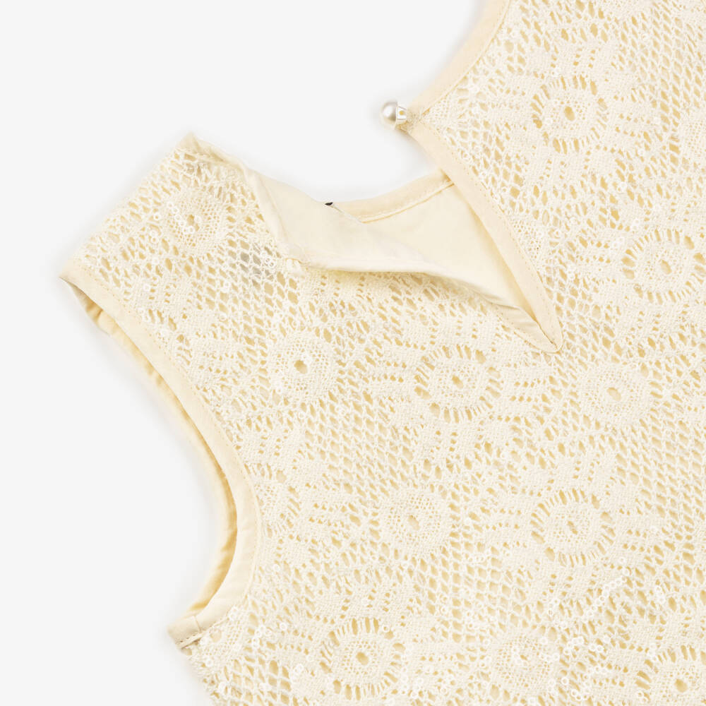 Le Chic-Элегантная кремовая кружевная блузка для девочек | Childrensalon Outlet
