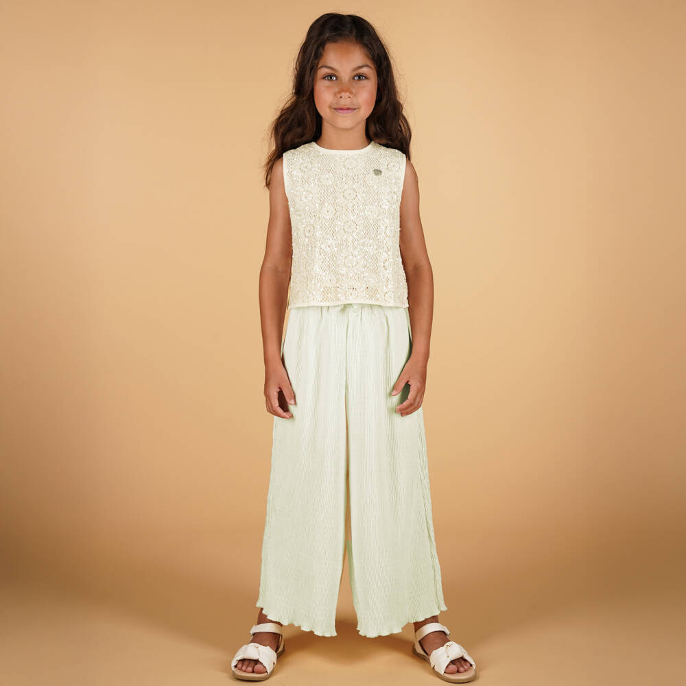 Le Chic-Элегантная кремовая кружевная блузка для девочек | Childrensalon Outlet