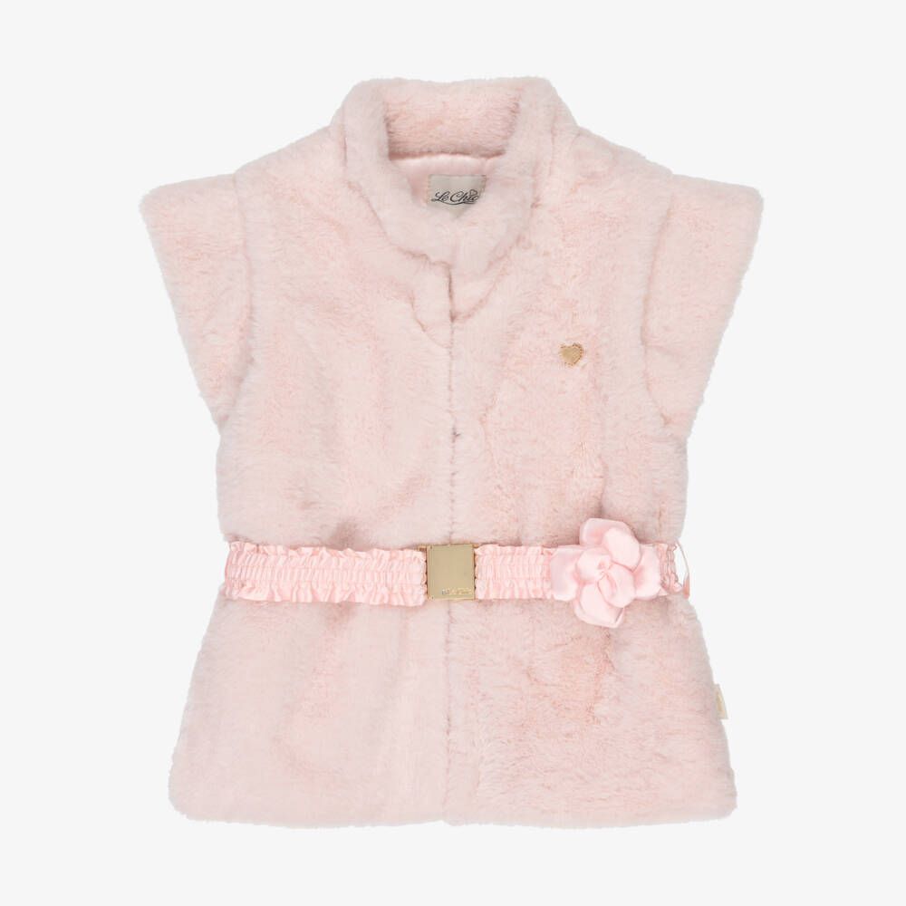 Le Chic-Girls Faux Fur Pink Vest | Childrensalon Outlet