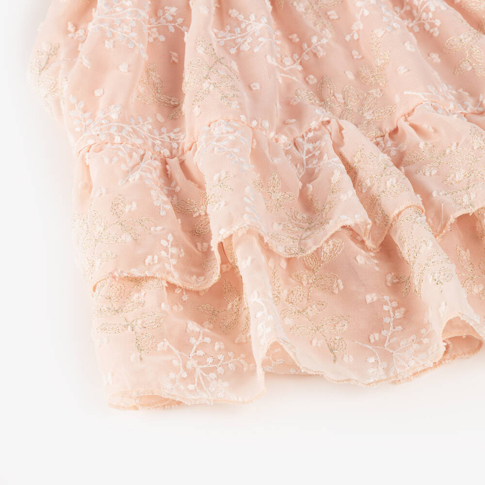 Le Chic-Платье из шифона с цветочным узором для девочек розовое | Childrensalon Outlet