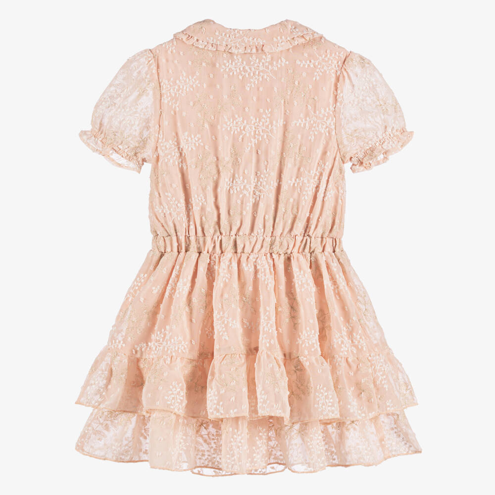 Le Chic-Платье из шифона с цветочным узором для девочек розовое | Childrensalon Outlet