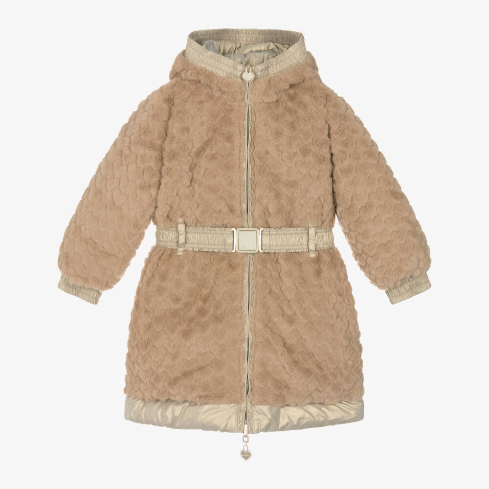 Le Chic-Girls Gold Dual-Style Coat | Childrensalon Outlet