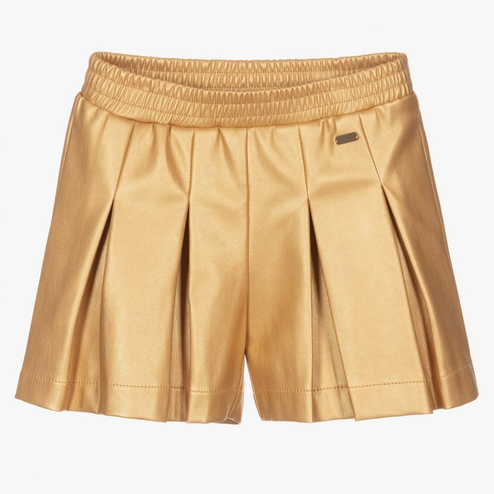 Le Chic - Goldene Kunstleder-Shorts (M) | Childrensalon