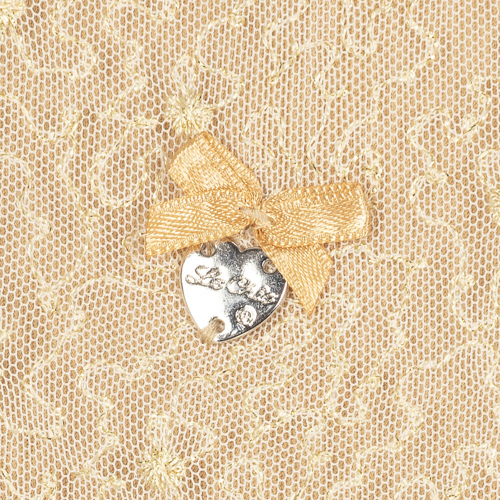 Le Chic-Золотисто-белое платье из тюля | Childrensalon Outlet