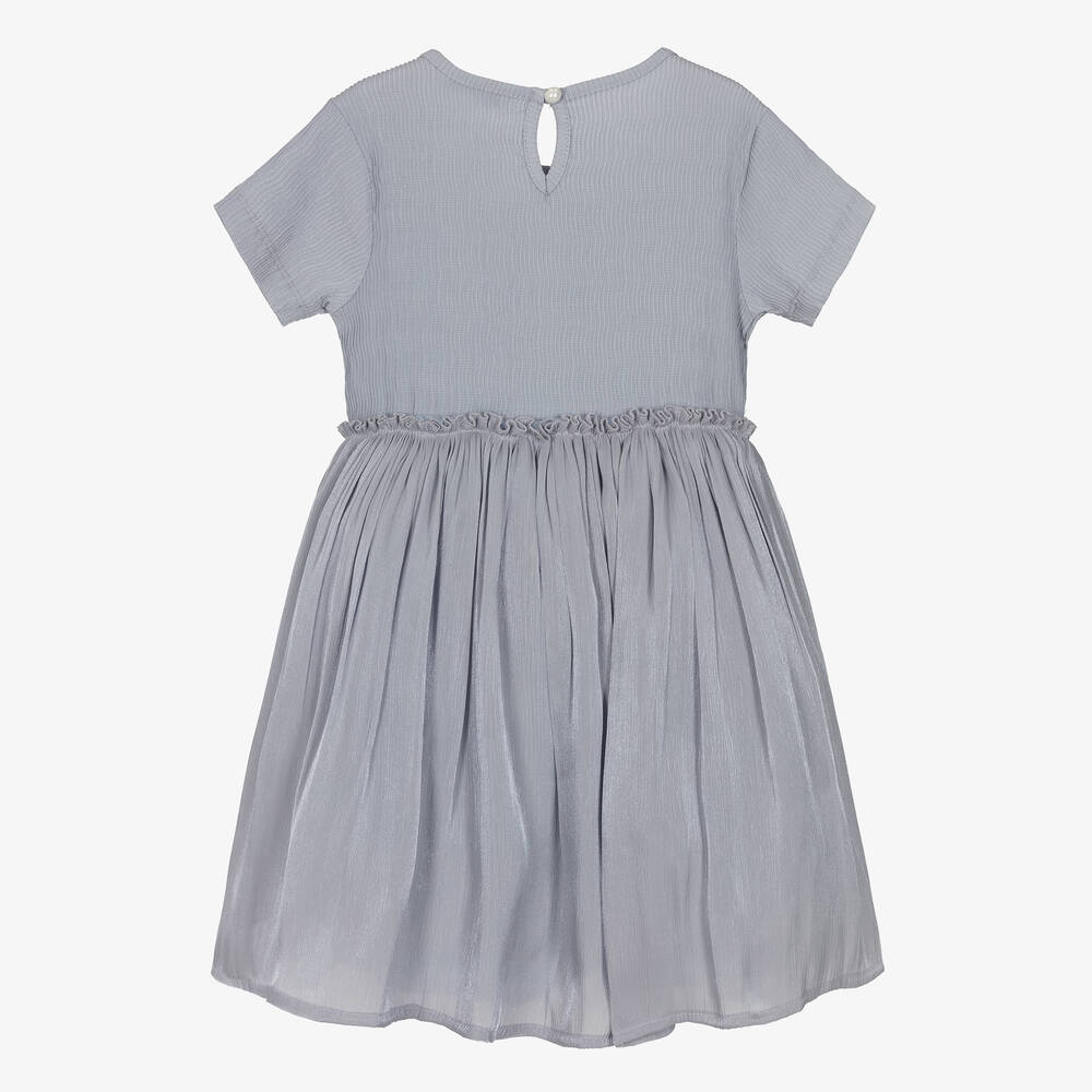 Le Chic-Girls Grey Crêpe Dress | Childrensalon Outlet