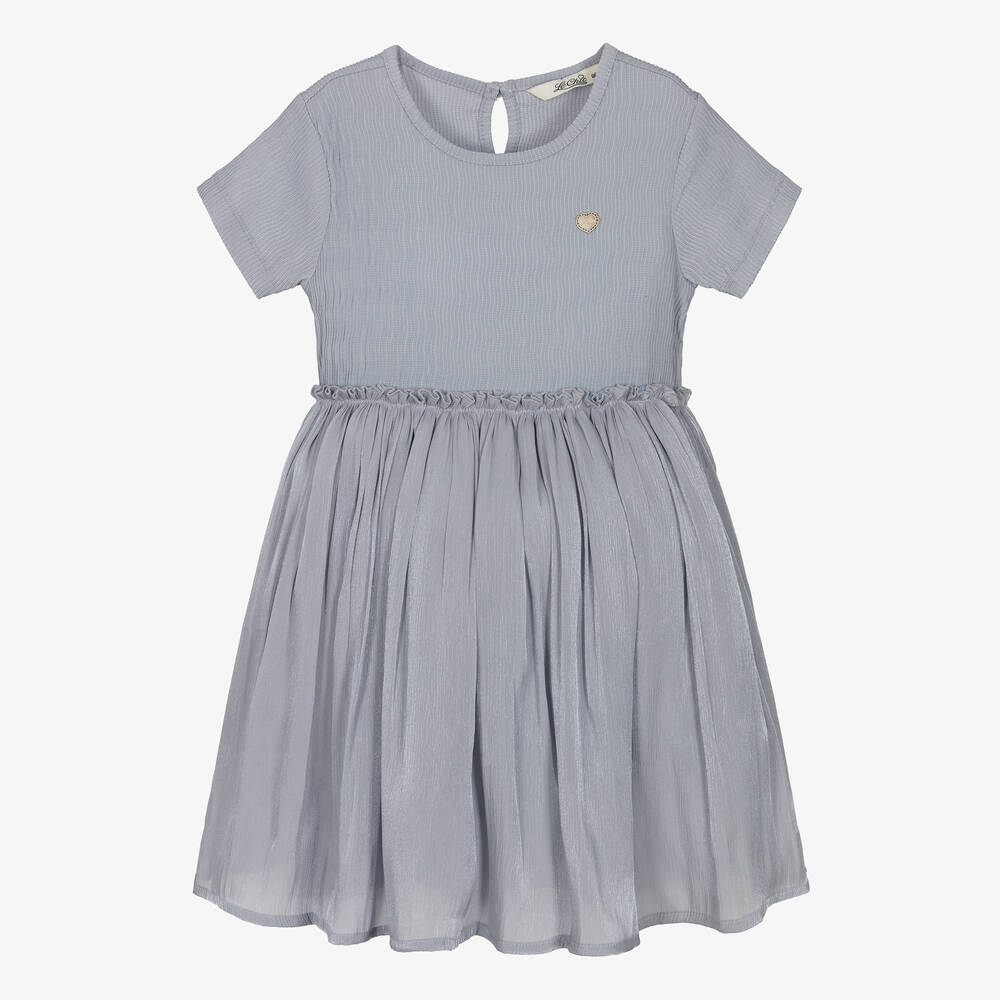 Le Chic-Girls Grey Crêpe Dress | Childrensalon Outlet
