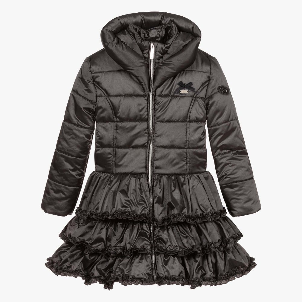 Girls best sale frill coat